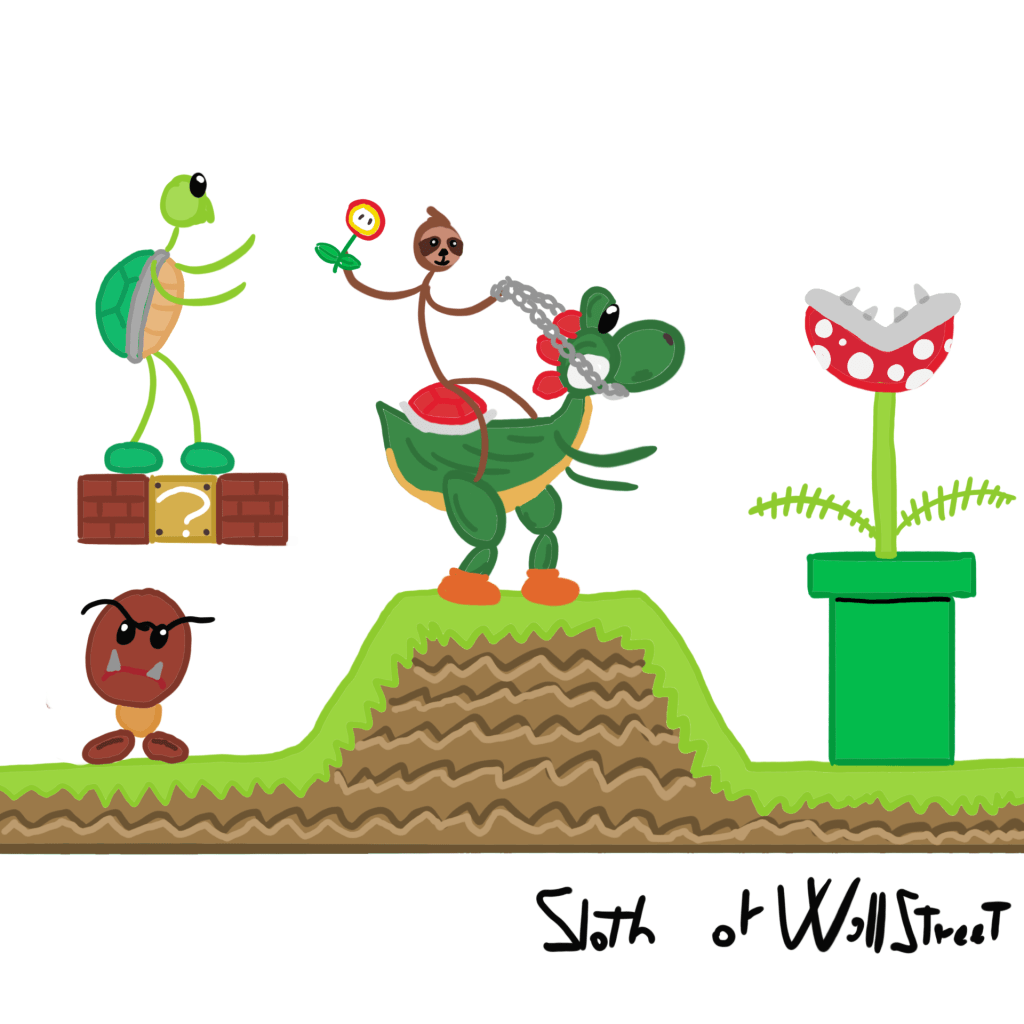 stickmen world stickman sloth of wallstreet nft fanart super mario bros world movie yoshi