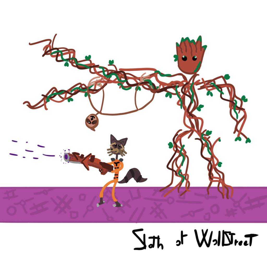 stickmen world stickman sloth of wallstreet nft fanart guardians of the galaxy vol. 3 groot rocket