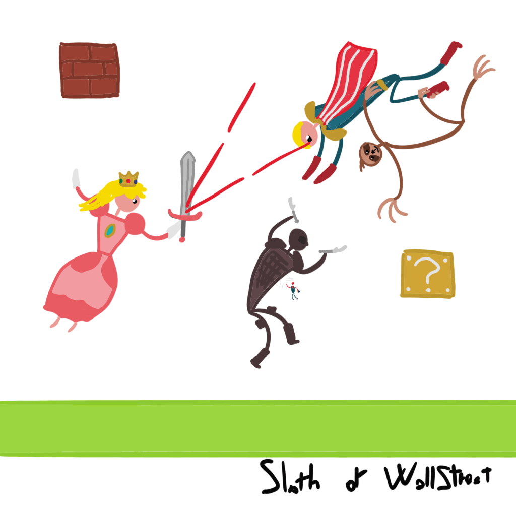 stickmen world stickman sloth of wallstreet nft fanart the boys super mario bros movie peach black noir homelander