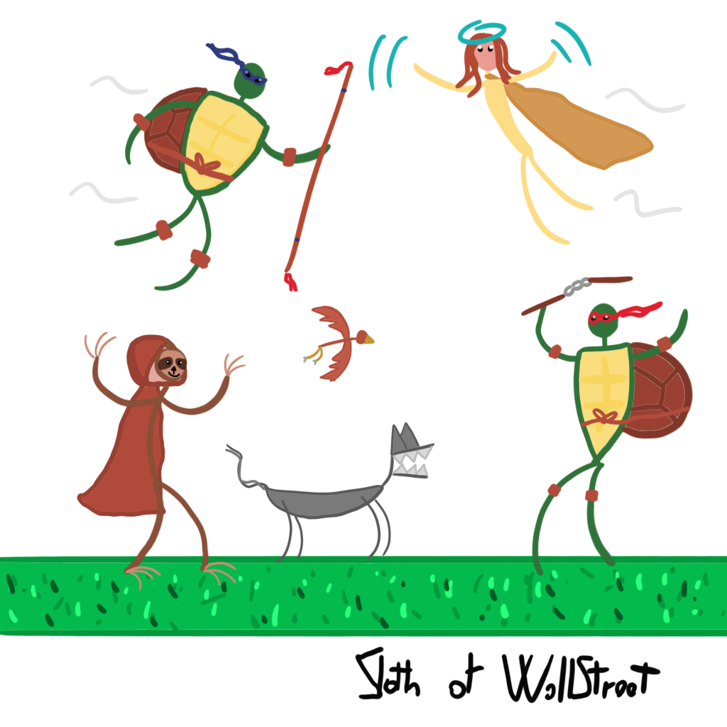 stickmen world stickman sloth of wallstreet nft fanart ninja turtles christ jesus