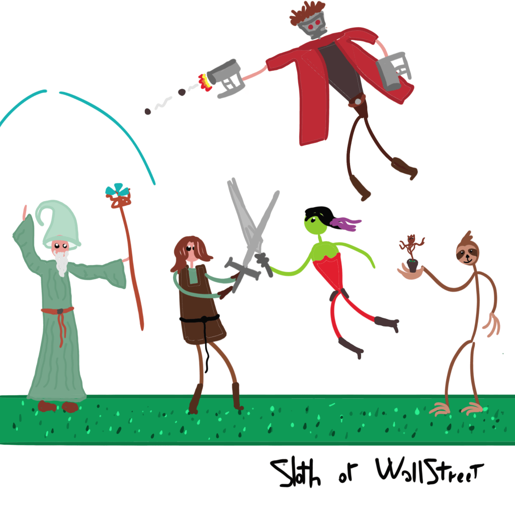 stickmen world stickman sloth of wallstreet nft fanart guardians of the galaxy vol. 3 lord of the rings aragon gandalf