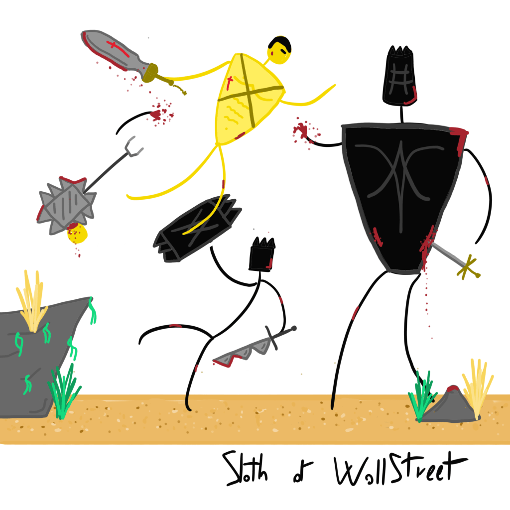 stickmen world stickman sloth of wallstreet nft fanart golden crosses neverbornes duke colossus giant