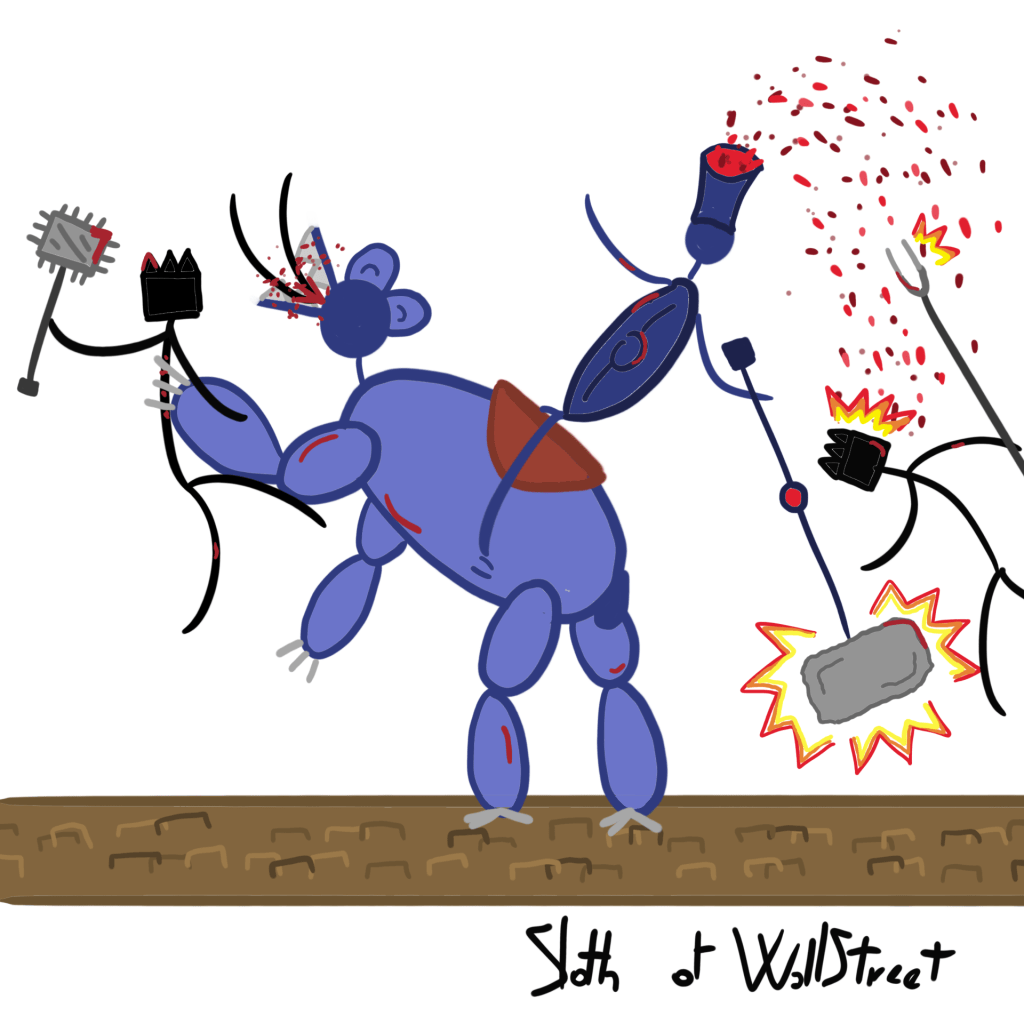 stickmen world stickman sloth of wallstreet nft fanart firebornes neverbornes bear volcano