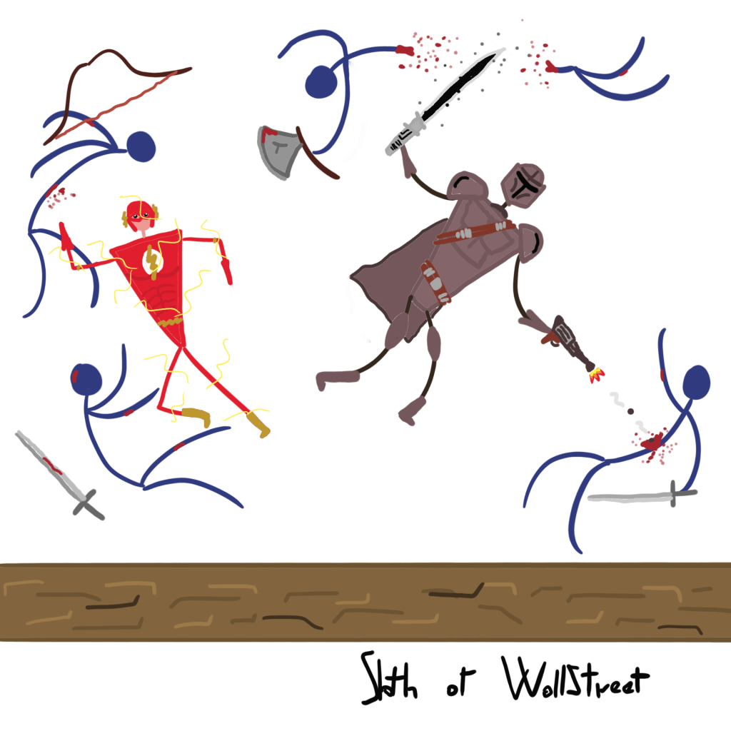 stickmen world stickman sloth of wallstreet nft fanart mandalorian flash