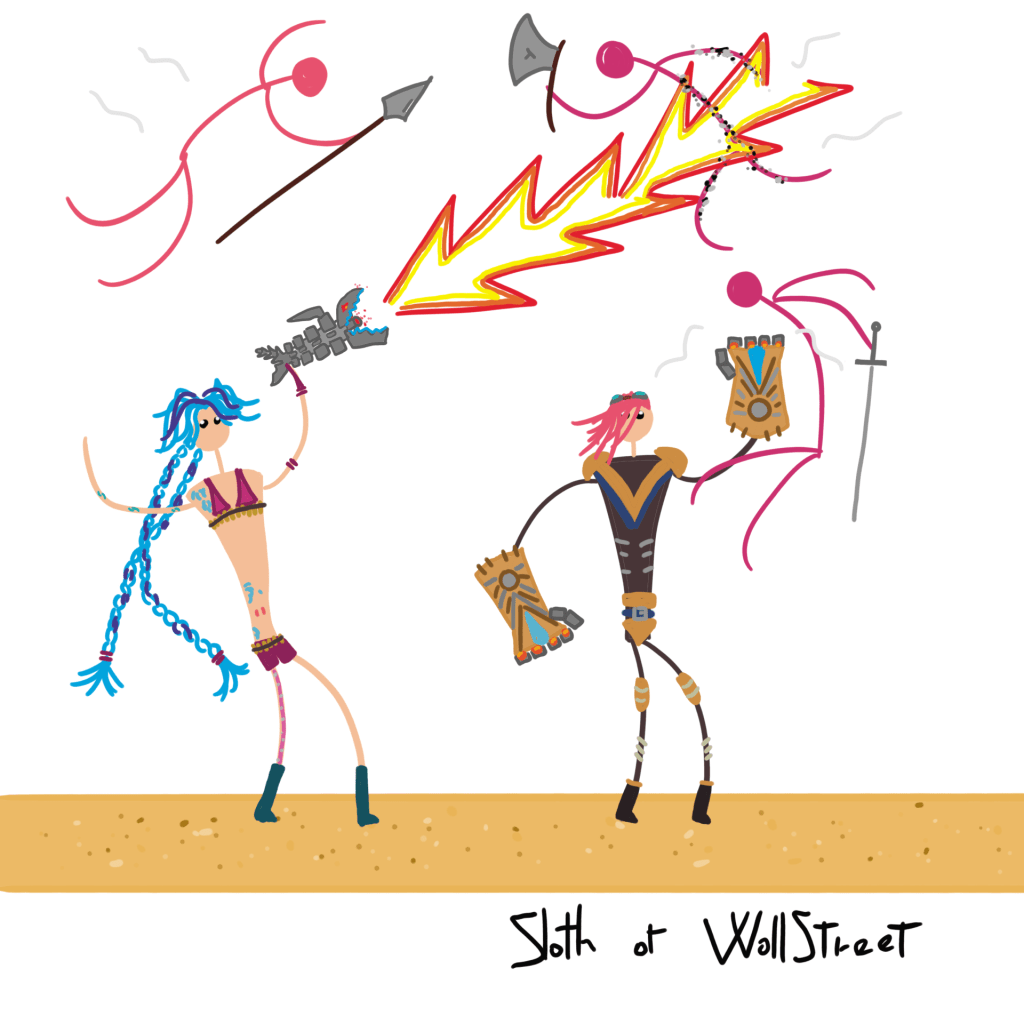 stickmen world stickman sloth of wallstreet nft fanart league of legends arcane vi jinx