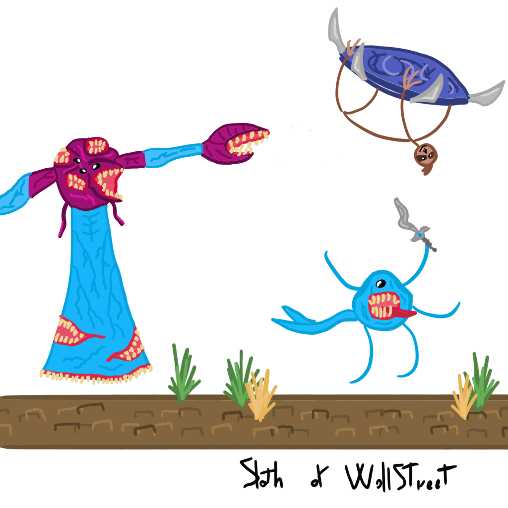 stickmen world stickman sloth of wallstreet nft fanart warhammer 3 total war tzeentch flamer horror blue