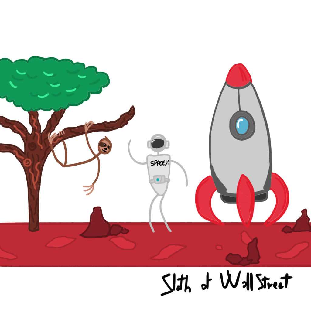 stickmen world stickman sloth of wallstreet nft mars elon musk spacex tesla fanart