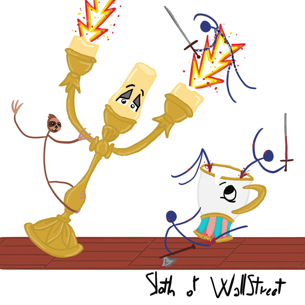 stickmen world stickman sloth of wallstreet nft fanart beauty and beast lumiere chicco