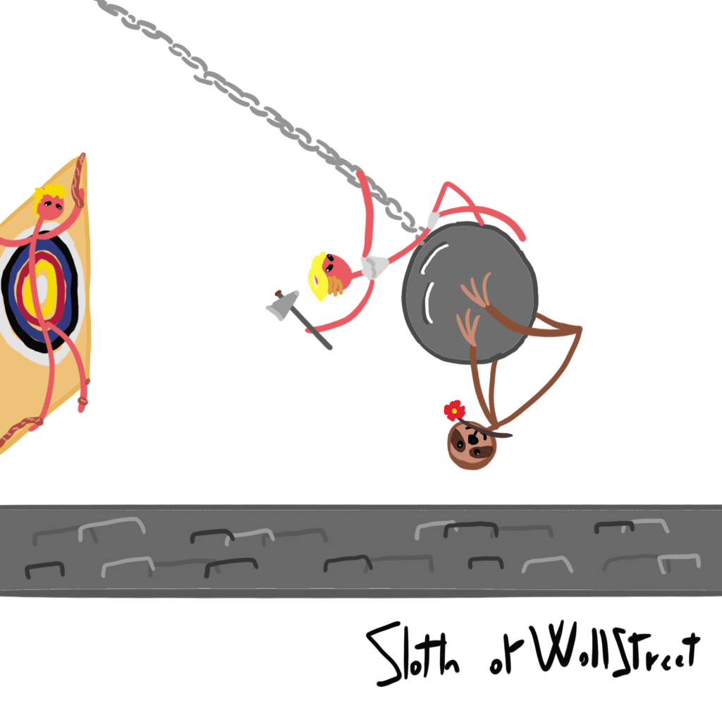 stickmen world stickman sloth of wallstreet nft fanart miley cyrus liam hemsworth wrecking ball