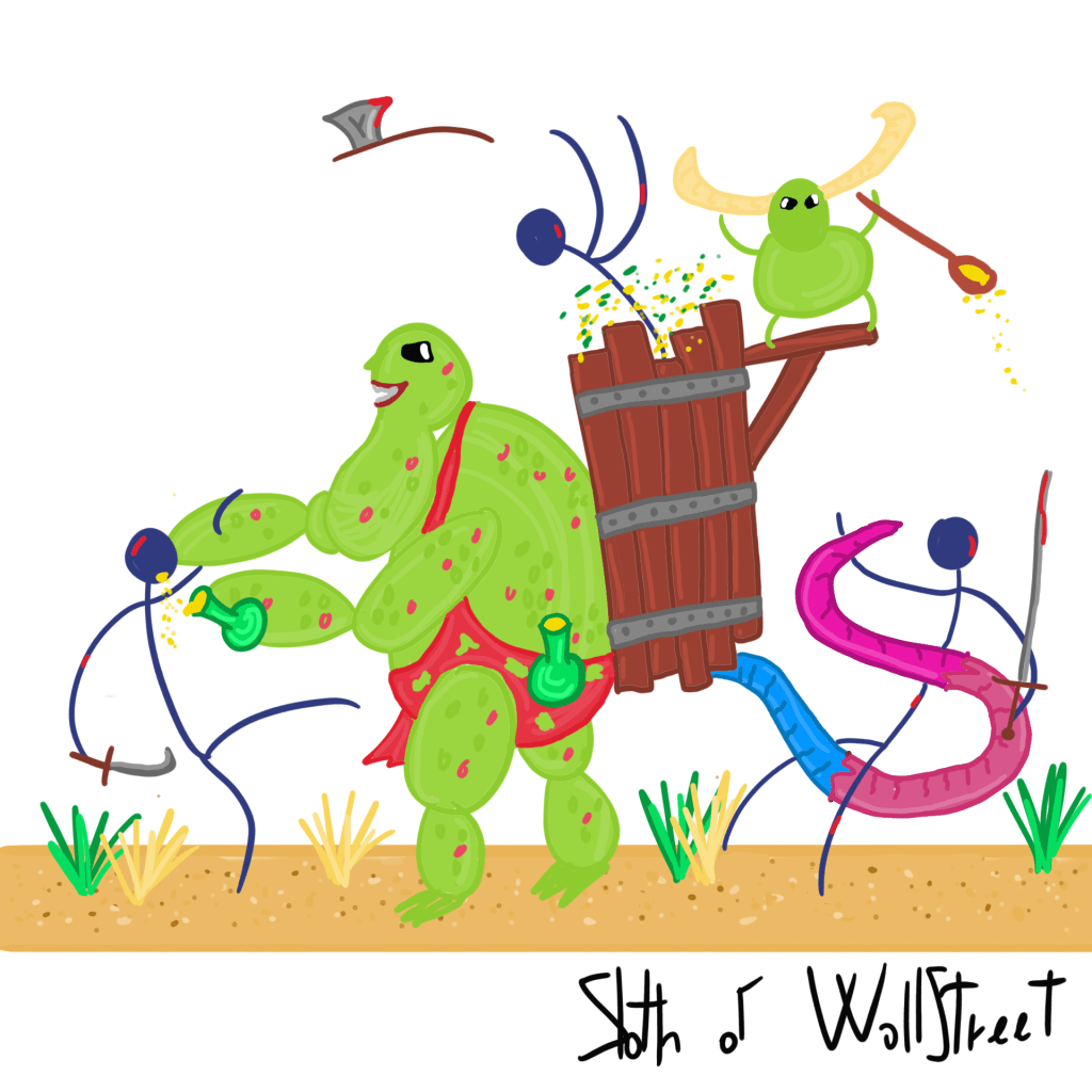 stickmen world stickman sloth of wallstreet nft fanart total war warhammer 3 festus leechlord champions chaos