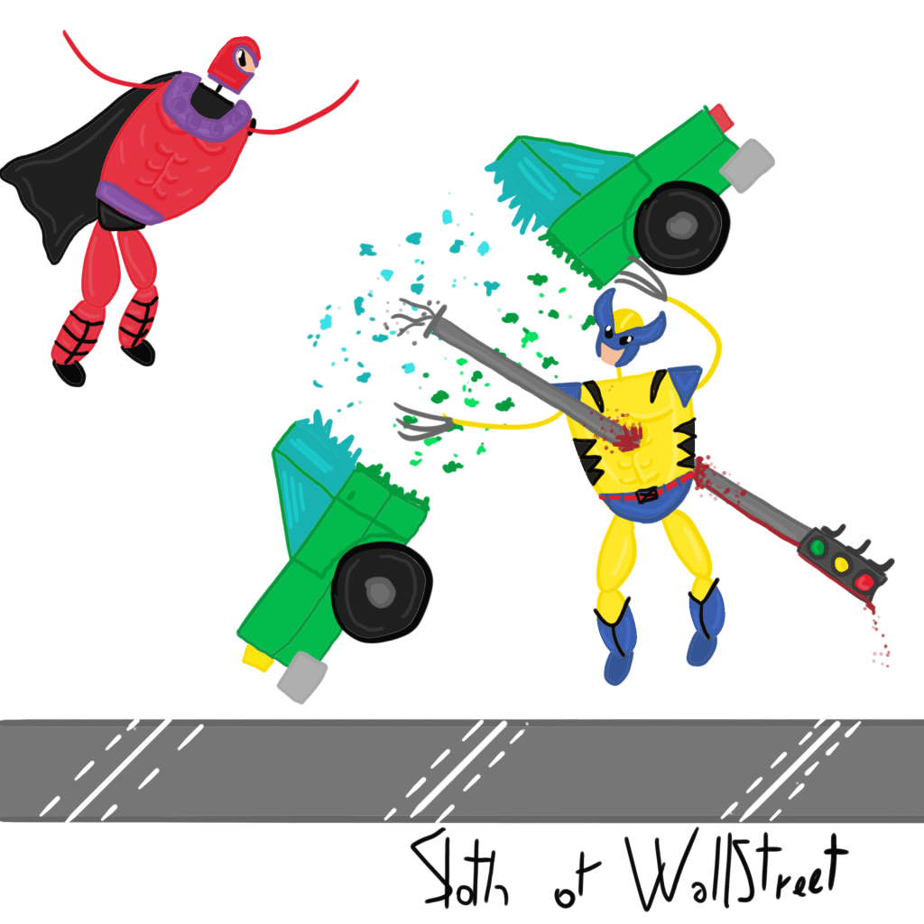 stickmen world stickman sloth of wallstreet nft fanart marvel mcu wolverine magneto