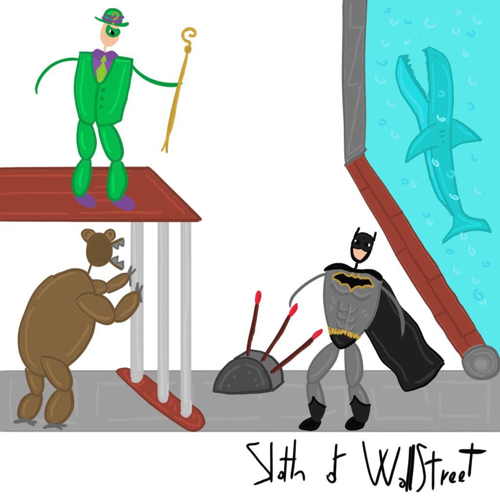 stickmen world stickman sloth of wallstreet nft fanart dc comics batman enigmista trap