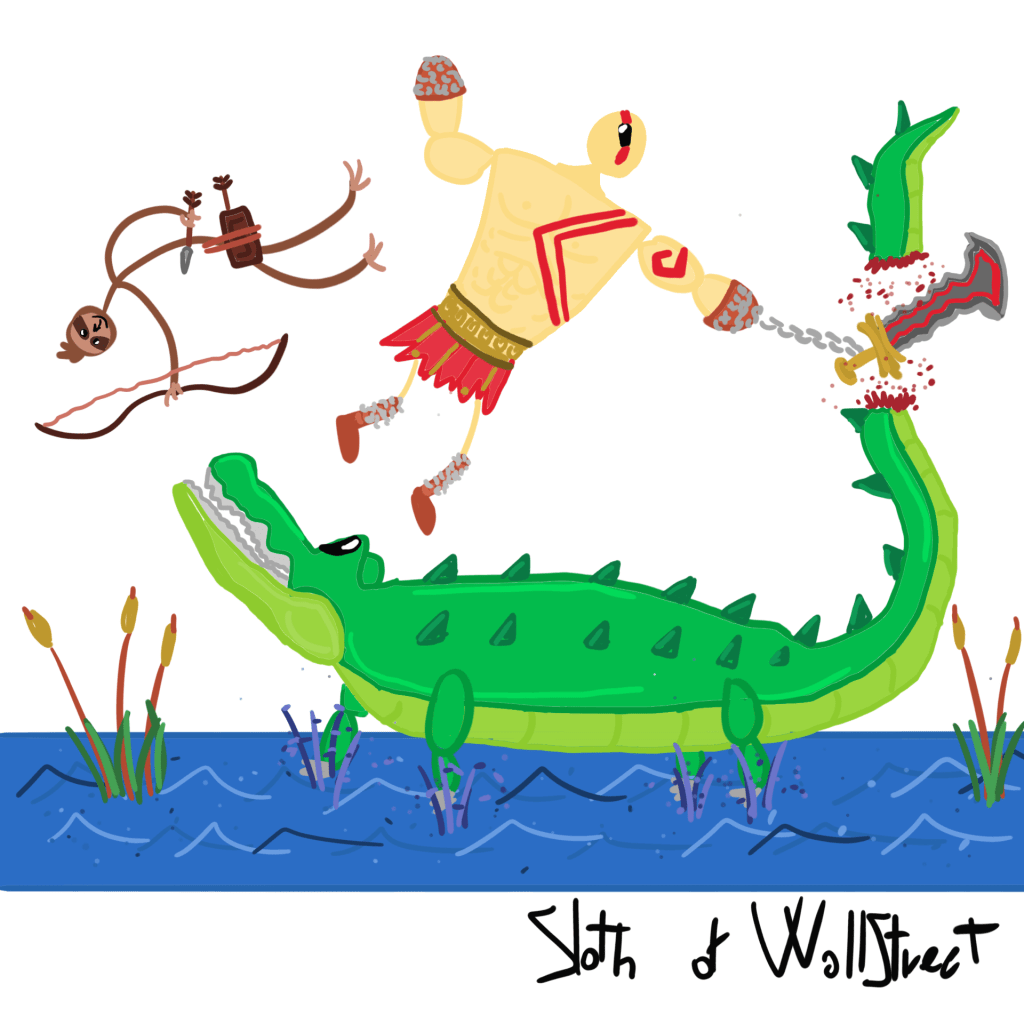 stickmen world stickman sloth of wallstreet nft fanart god of war kratos crocodile