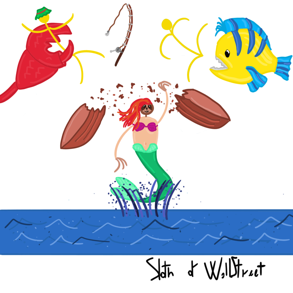 stickmen world stickman sloth of wallstreet nft fanart little mermaid ariel flounder sebastian