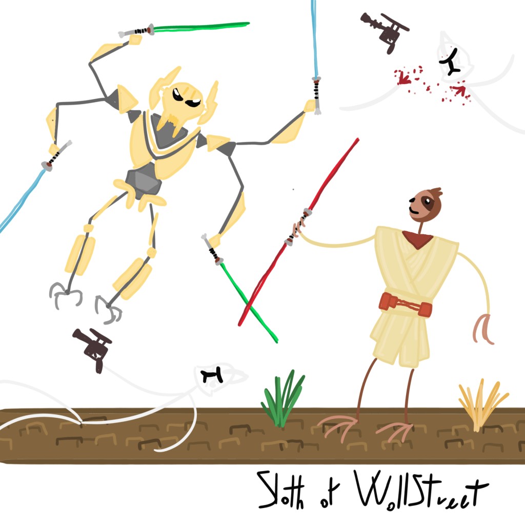 stickmen world stickman sloth of wallstreet nft fanart star wars obi wan kenobi general grievous