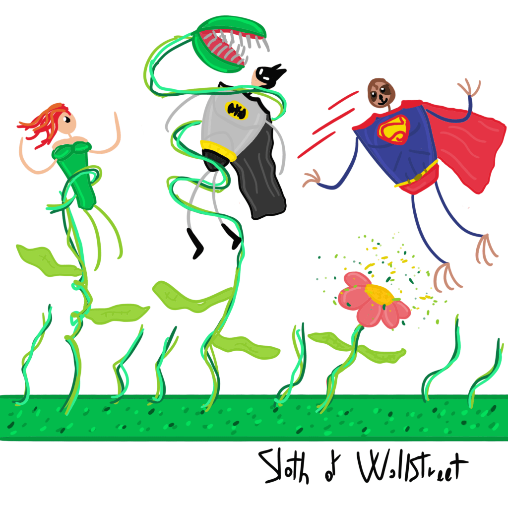 stickmen world stickman sloth of wallstreet nft fanart dc comics batman superman poison ivy