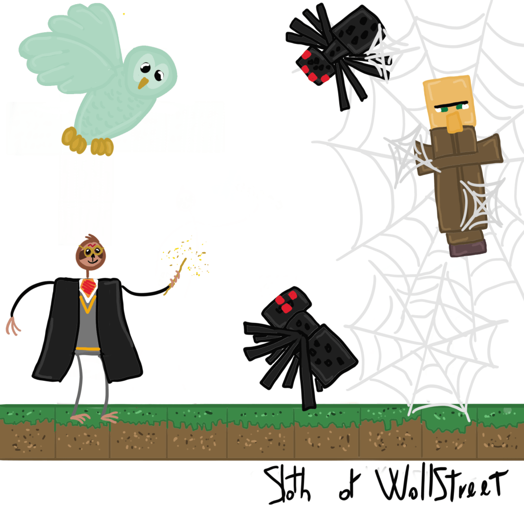 stickmen world stickman sloth of wallstreet nft fanart minecraft spider harry potter owl villager