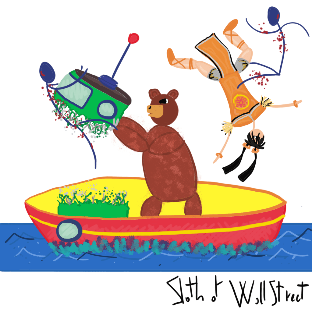 Stickman stickmen world sloth of wallstreet nft fanart digitalart tekken kuma xiaoyu