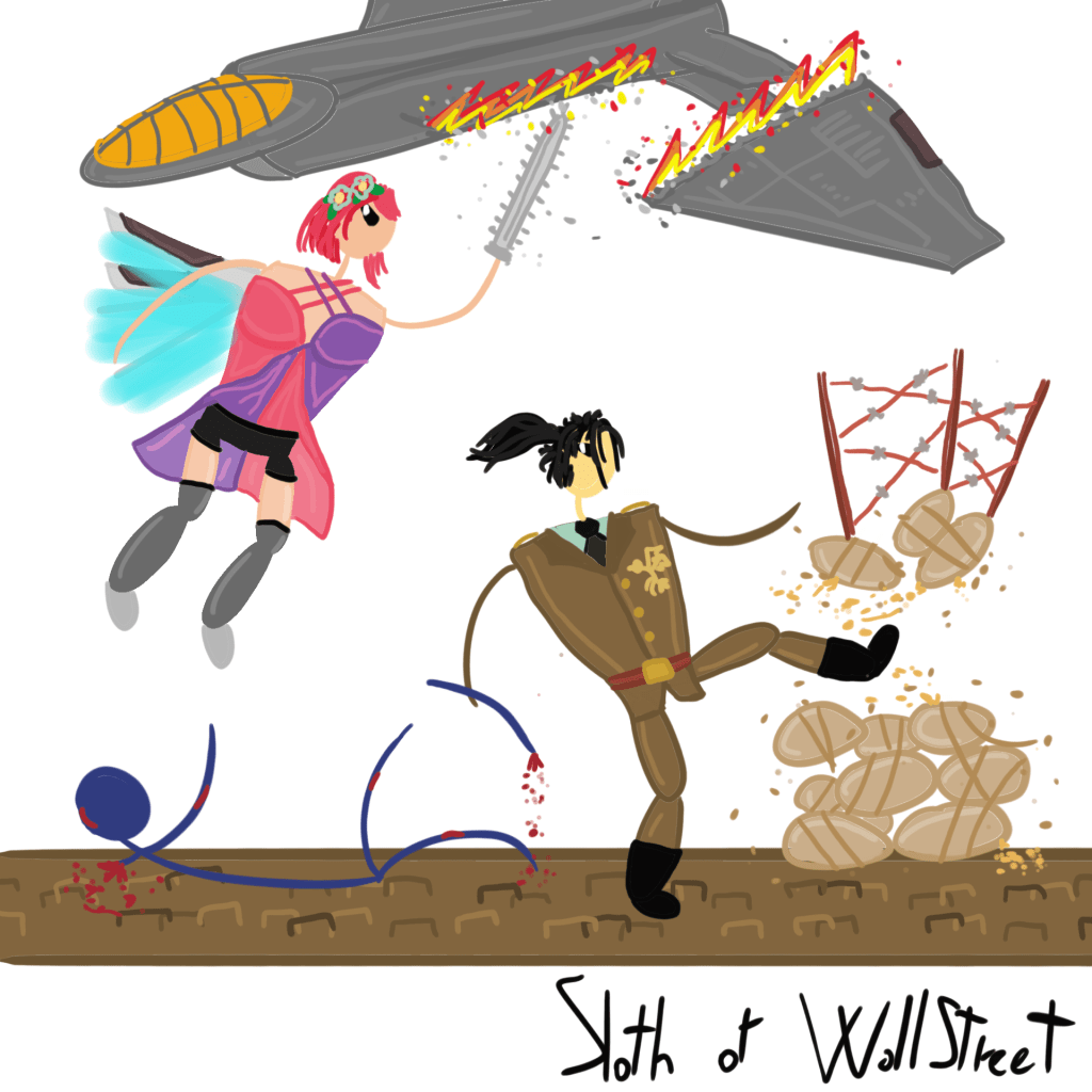 Stickman stickmen world sloth of wallstreet nft fanart digitalart tekken 8 alisa bosconovitch sergei dragunov