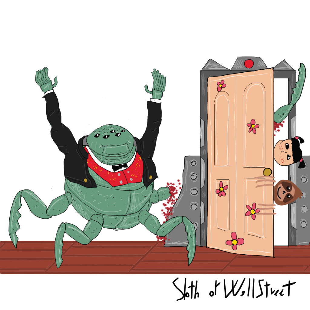 Stickman stickmen world sloth of wallstreet nft fanart digitalart monsters&co. door