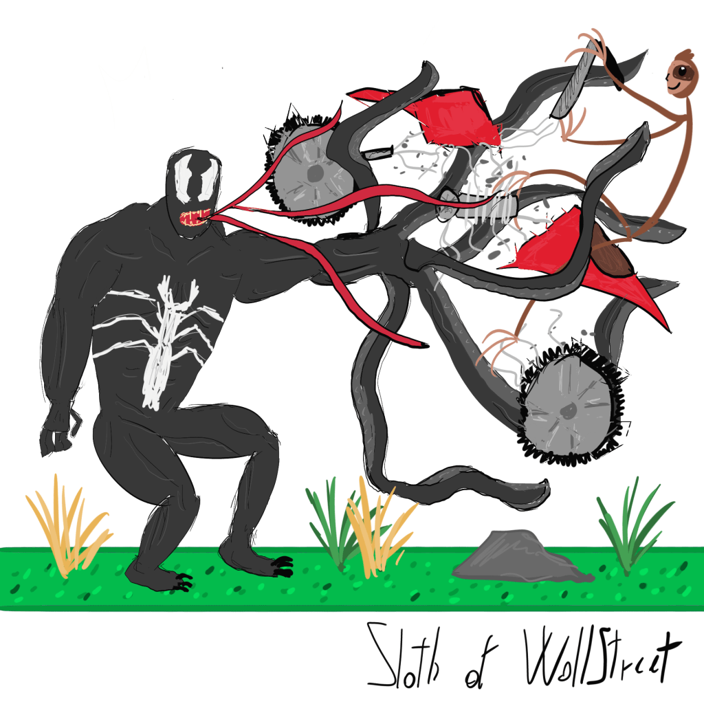Stickman stickmen world sloth of wallstreet nft fanart digitalart venom