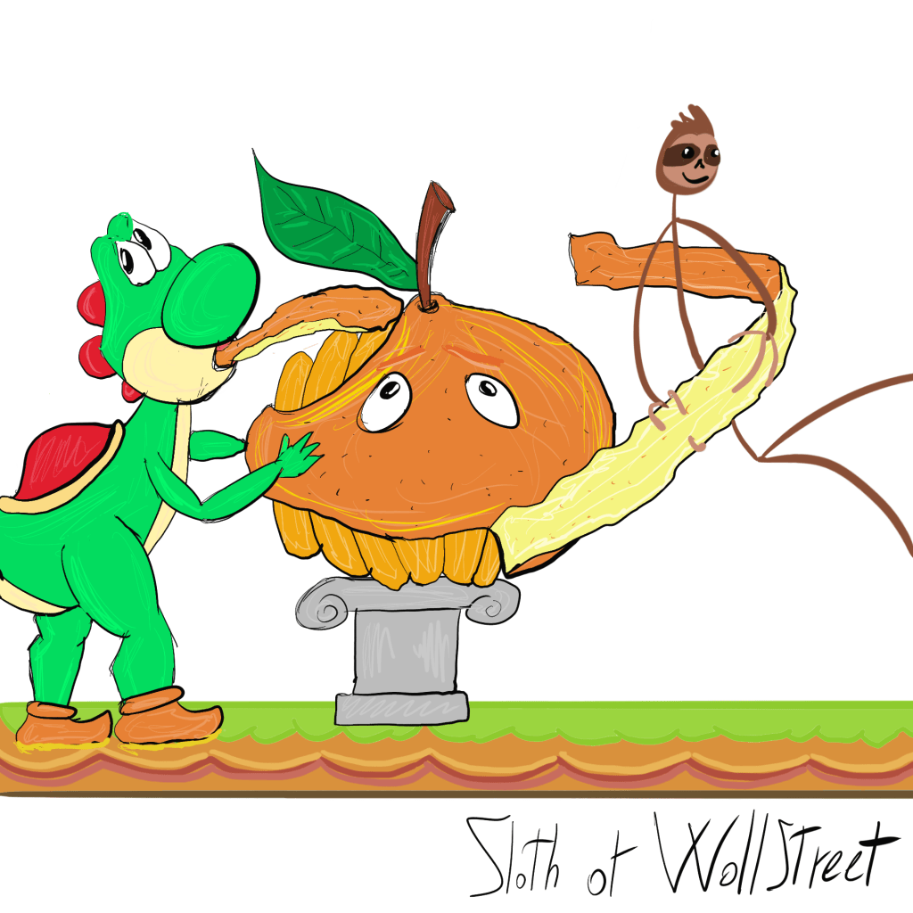 Stickman stickmen world sloth of wallstreet nft fanart digitalart yoshi orange