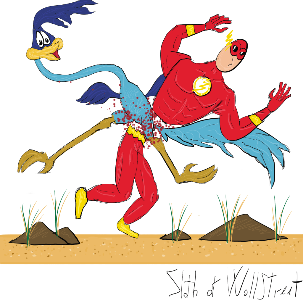Stickman stickmen world sloth of wallstreet nft fanart digitalart flash bip bip looney tunes