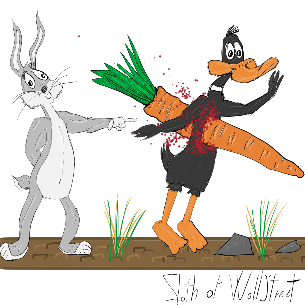 Stickman stickmen world sloth of wallstreet nft fanart digitalart bugs bunny duffy duck carrot