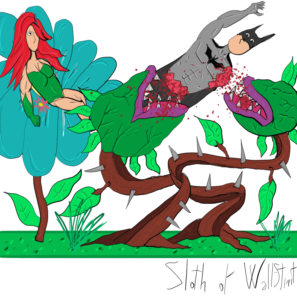 Stickman stickmen world sloth of wallstreet nft fanart digitalart batman poison ivy plant