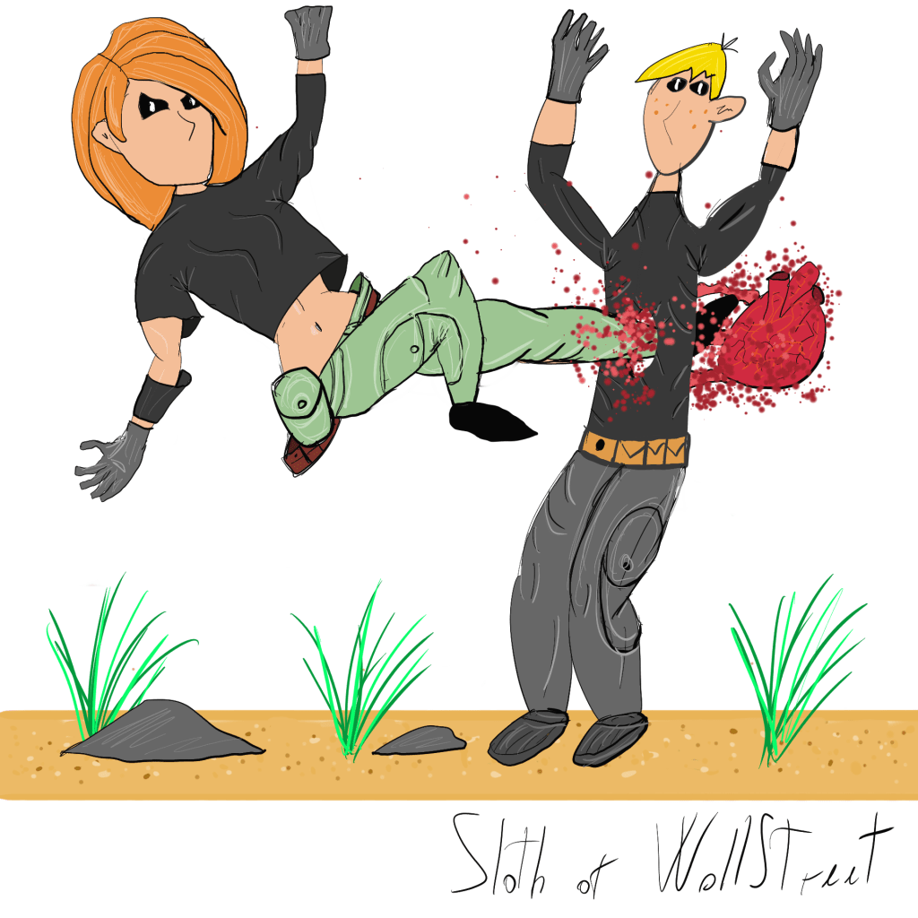 Stickman stickmen world sloth of wallstreet nft fanart digitalart kim possible heart ron stoppable