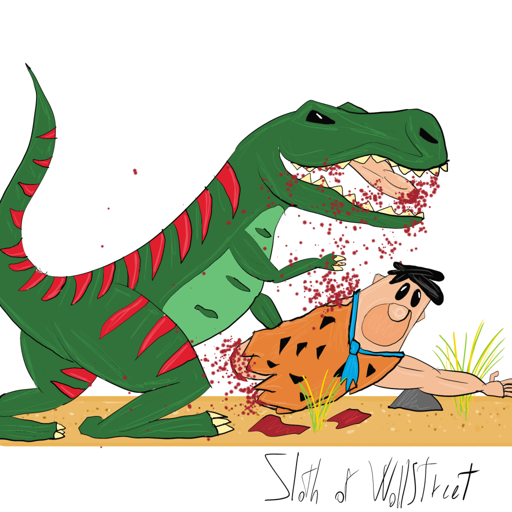 fred flintstone Stickman stickmen world sloth of wallstreet nft fanart digitalart meme